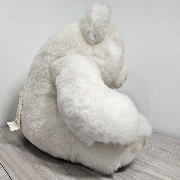 24k Polar Puff White Polar Bear Plush Stuffed Animal Hunched Over NEW - Picture 2 of 6